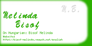 melinda bisof business card